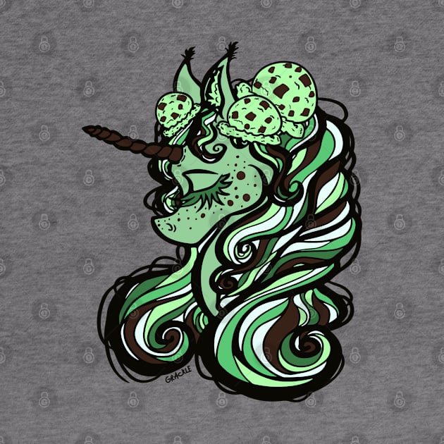 Mint Chocolate Chip Unicorn by Jan Grackle